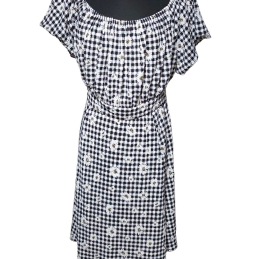 NWT Torrid Daisy Print Skater Mini Dress | Off Shoulder Size2 image 6
